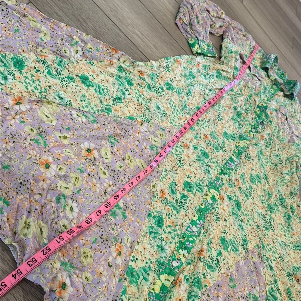 LOFT Floral Godet Pocket Shirtdress Size XL| Cottagecore floral patchwork - Picture 10 of 14